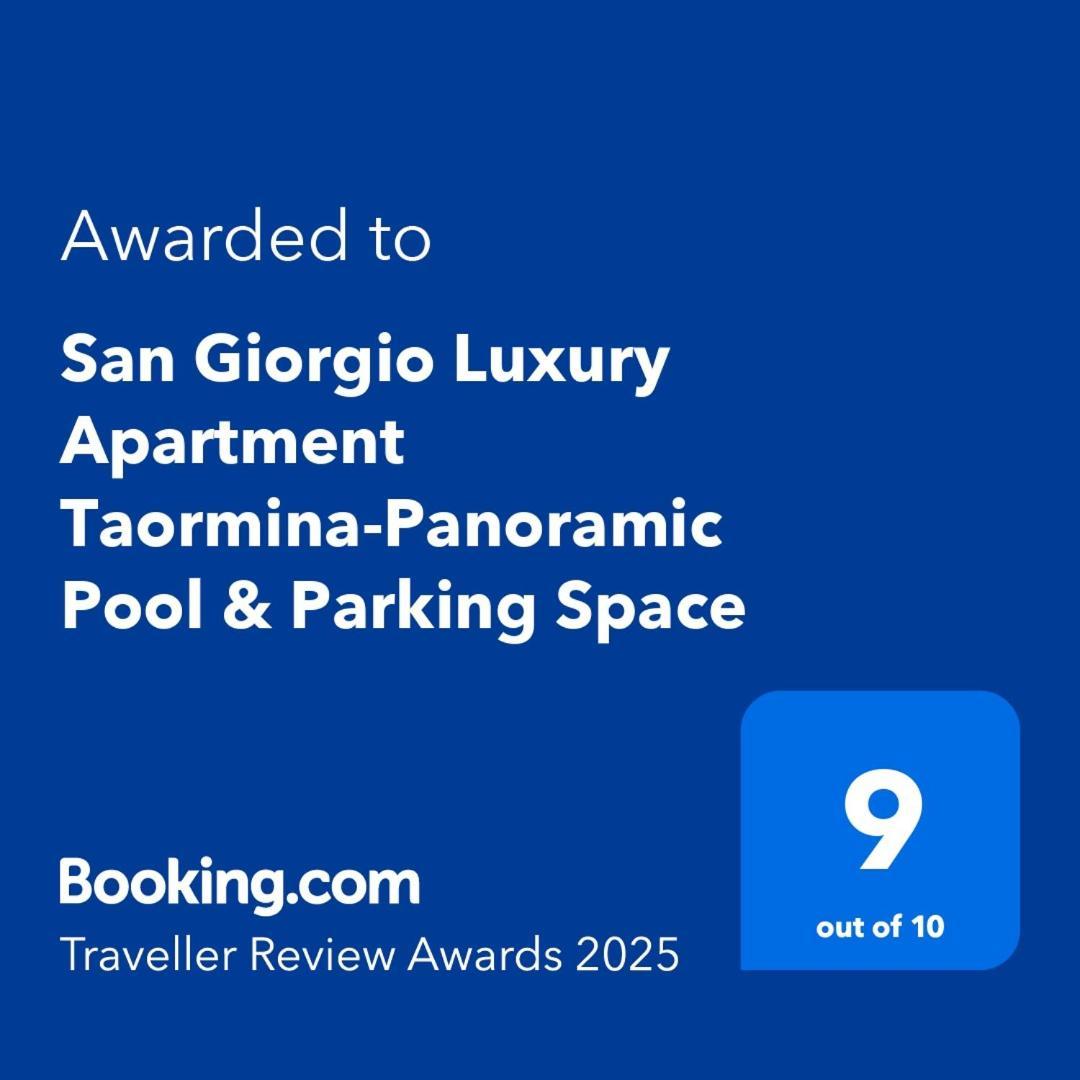 San Giorgio Luxury Apartment Taormina-Panoramic Pool & Parking Space Exterior foto