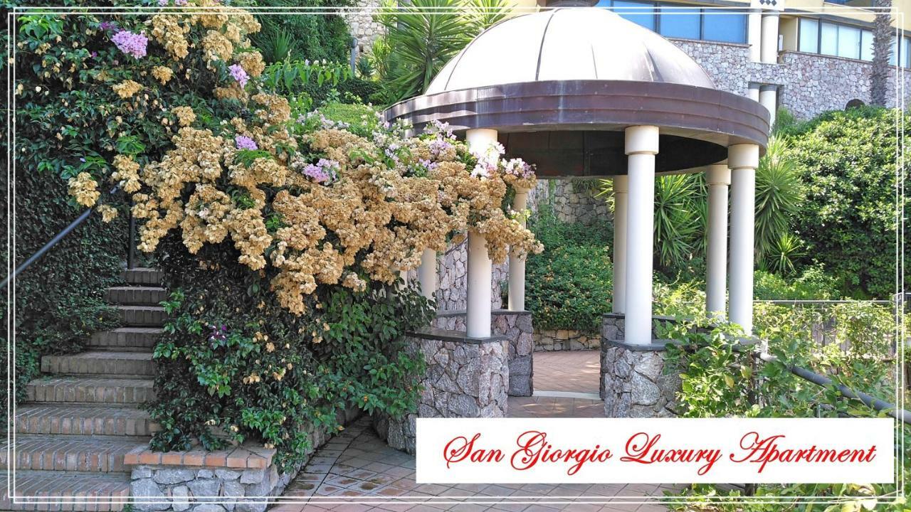 San Giorgio Luxury Apartment Taormina-Panoramic Pool & Parking Space Exterior foto